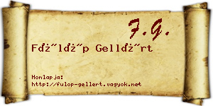 Fülöp Gellért névjegykártya